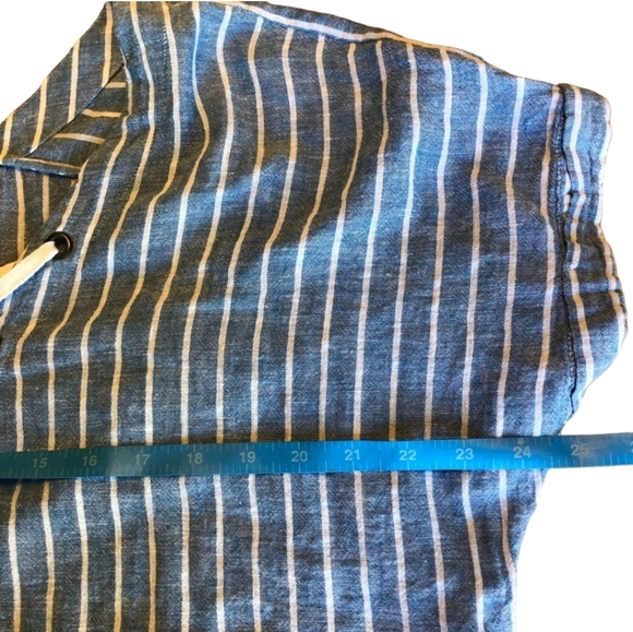 SOLD ~ Rails Jeri Top Womens Large Blue & White Stripe Short Sleeve Beachy L - Picture 6 of 6